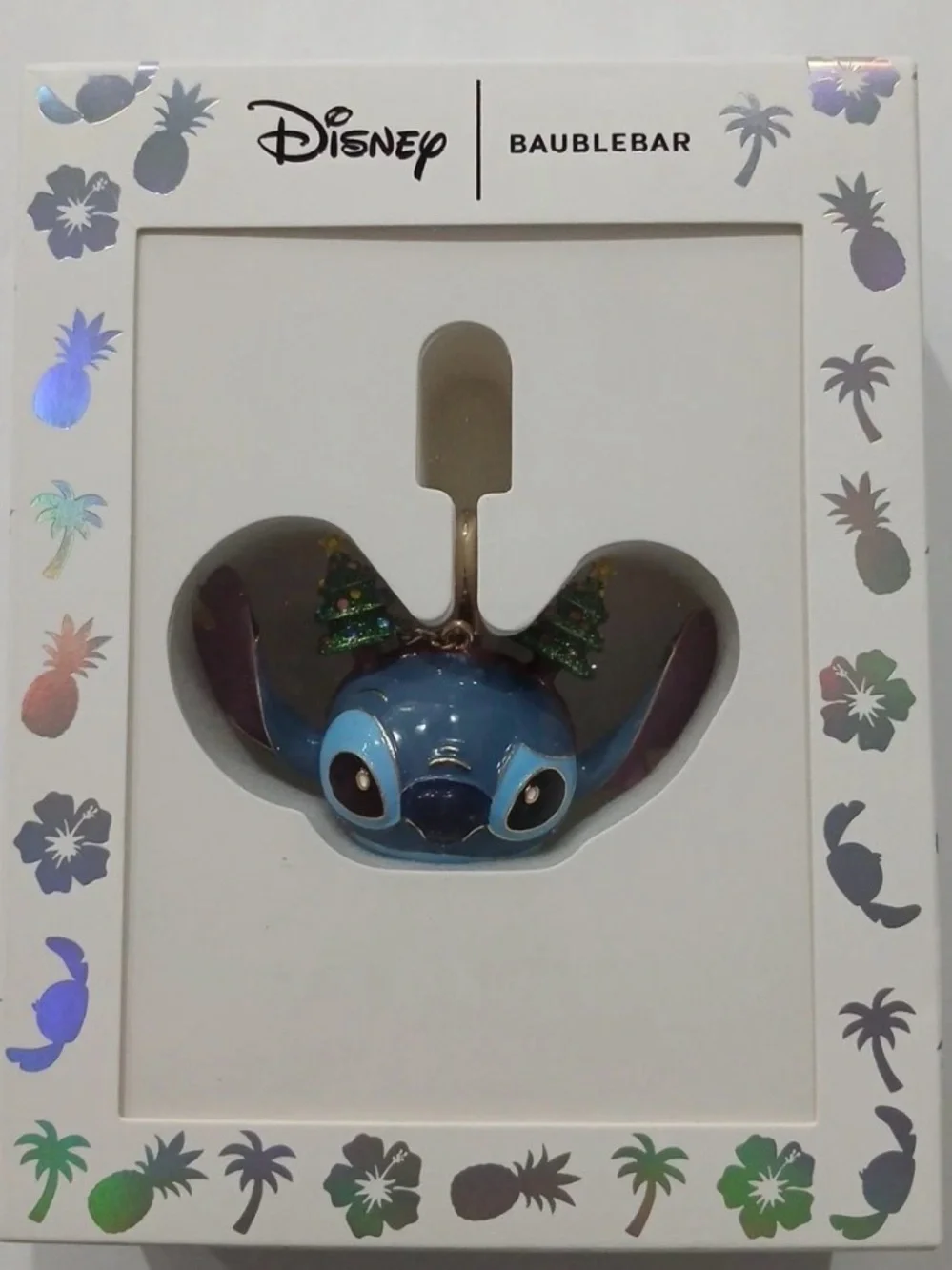 Baublebar x Disney Christmas Stitch head bag charm NIB
